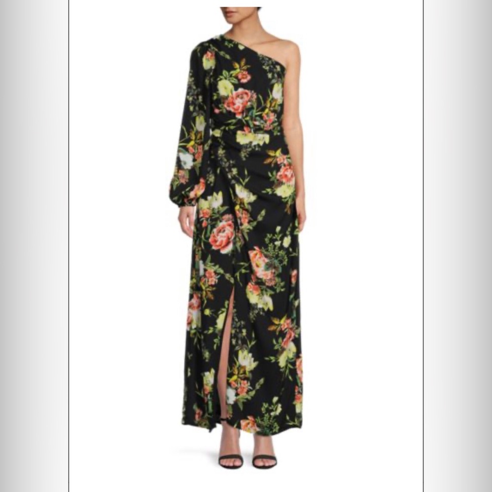 NWT RACHEL RACHEL ROY Floral One Shoulder Gown dress